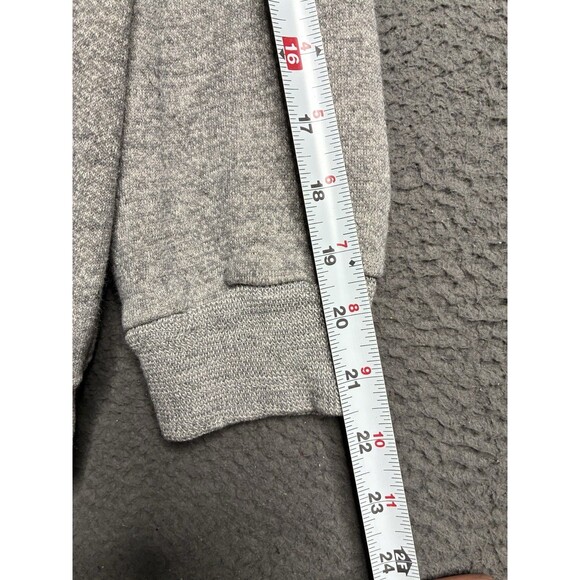 Vintage 70’s Heather Grey Hoodie Raglan Fleece Sweatshirt USA-made Men’s Large - Picture 9 of 14